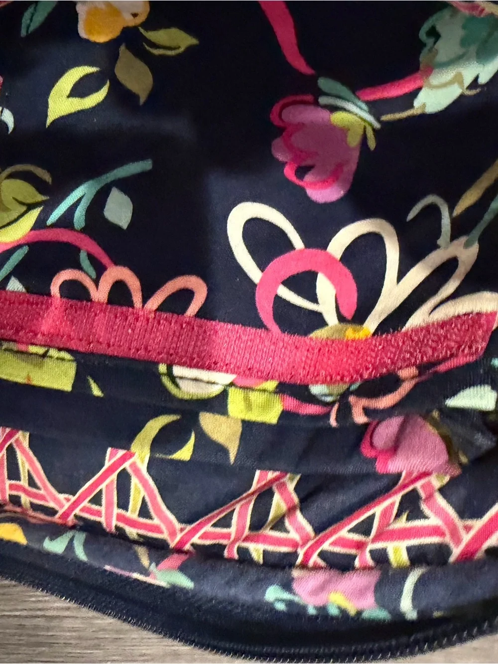 Vera Bradley Navy Quilted Floral Organizer Pouch